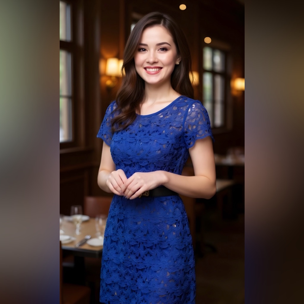 Kate Sylvester Royal Blue Lace Dress Size Small